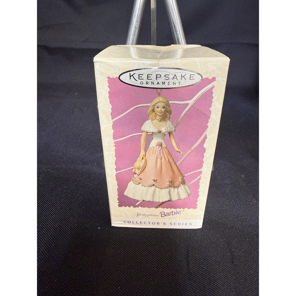 1997 Hallmark Keepsake Ornament Springtime Barbie Collector Series 3 QX6265 Pink